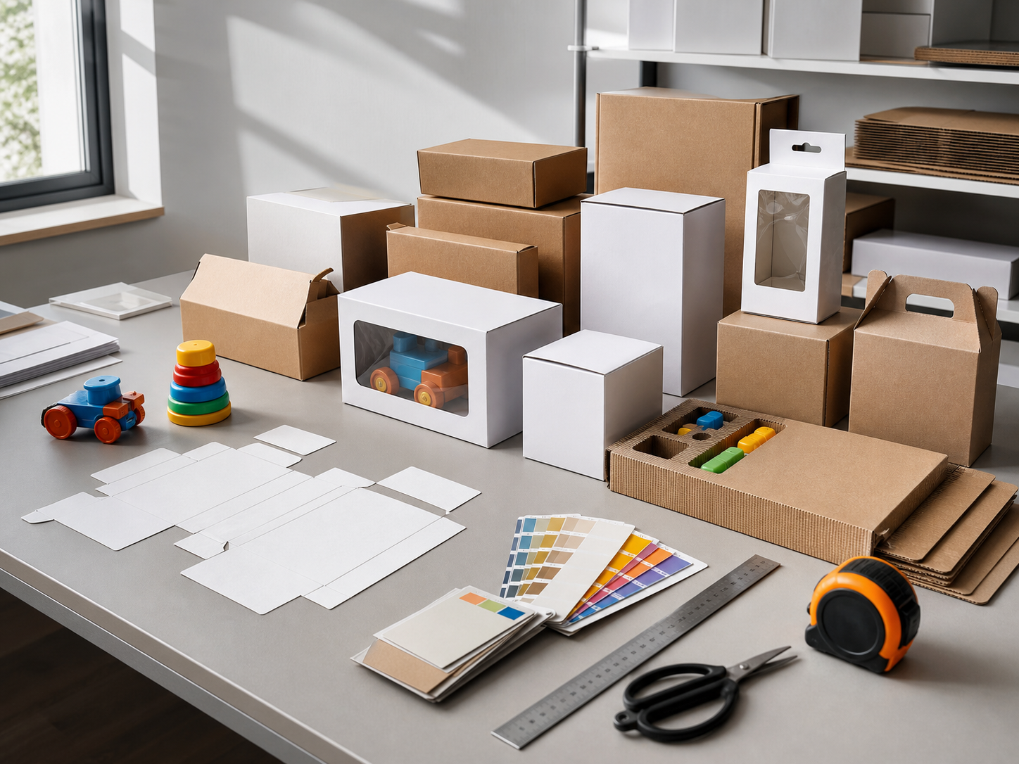 Packaging review studio for private label toy orders