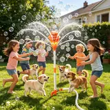 Bulk 2 in 1 water spray & bubble machine, (battery included) - MOQ 36
