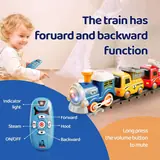 Remote control cartoon train (atomized smoke/lumière vocals/3-speed switch key) lumière-colored front - MOQ 12 - en gros