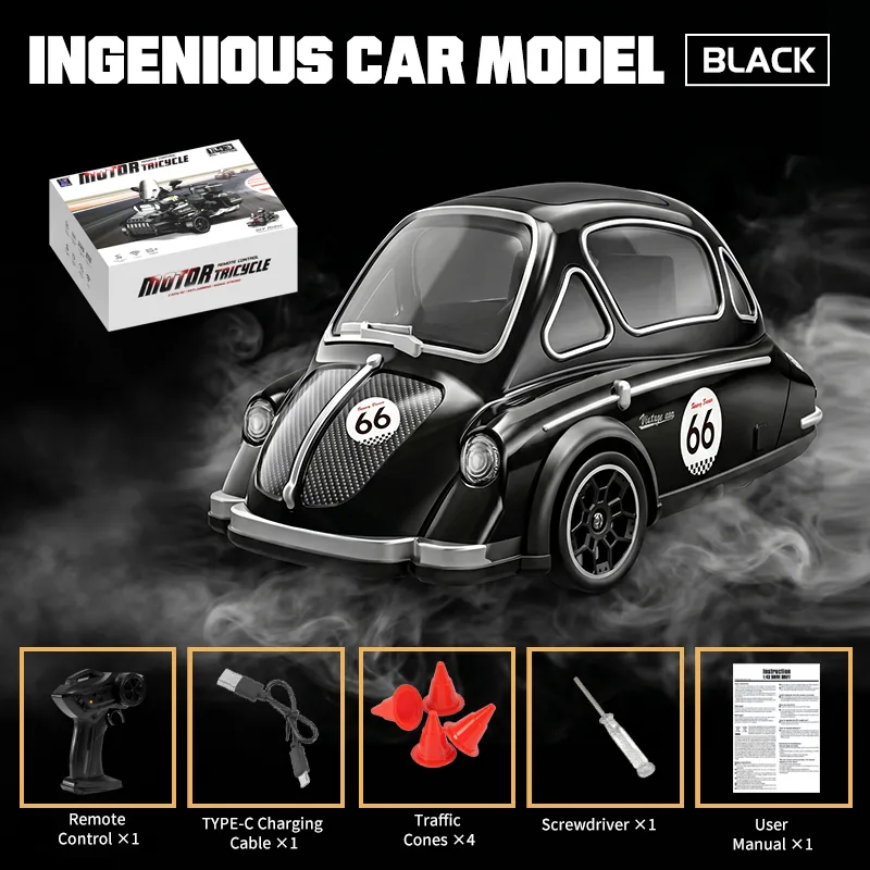 Bulk 1:43 scale 3-Wheel drive RC drift classic car 2.4G - MOQ 48