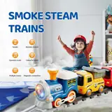 Remote control cartoon train (atomized smoke/lumière vocals/3-speed switch key) lumière-colored front - MOQ 12 - en gros