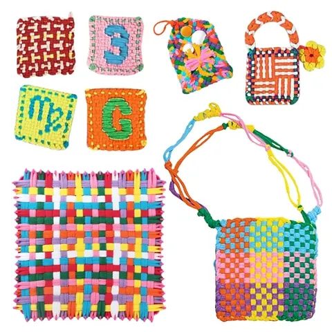 DIY Elastic Cord Braiding Toy Creative Coaster & Bag
