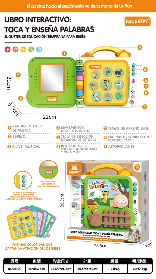 Bulk Early educational electric story book (Spanish) - MOQ 48