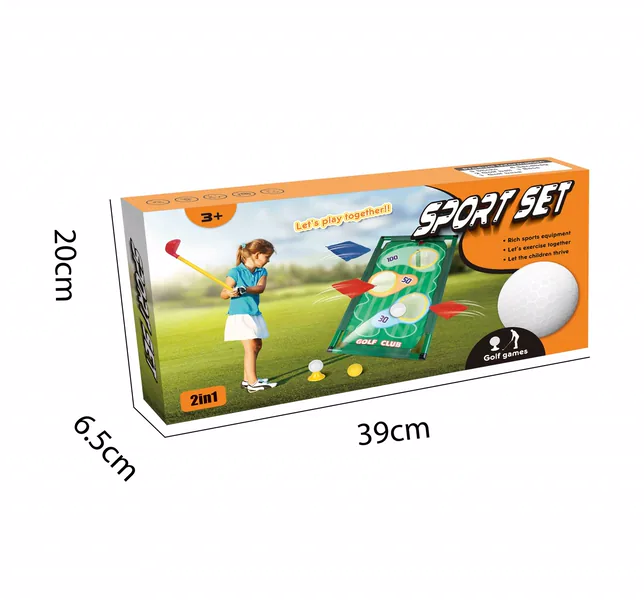 Factory Price 2 in 1 Kids Golf Toss Game Toy With Sandbag Ra