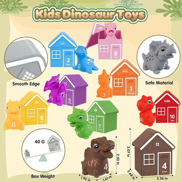 Dinosaur Bath Toy Soft Toys Animals Set Montessori Educational Toys 2023 for Toddlers Kids Boys Girls Gifts view 6