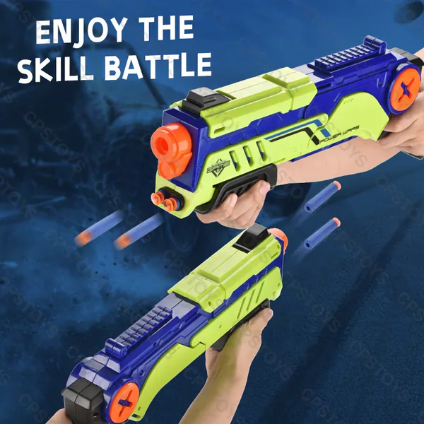 Discount 2 in 1 Blaster With Soft Bullet Gun Kids Toy Gun Foam Blaster Soft Bullet Toy Splatter Gun view 3