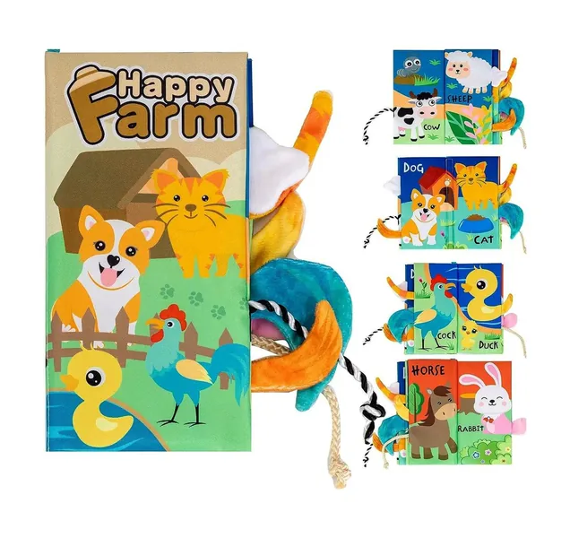 Soft Basy Baby Book Touch and Feel Baby Books Baby Memory Toys Sensory Learning Stroller Shower Funny Toys view 4