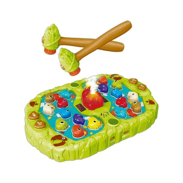 Dinosaur Whack Mole Game Toy Animals Interactive Pounding Toys with Music and Light-up Toys