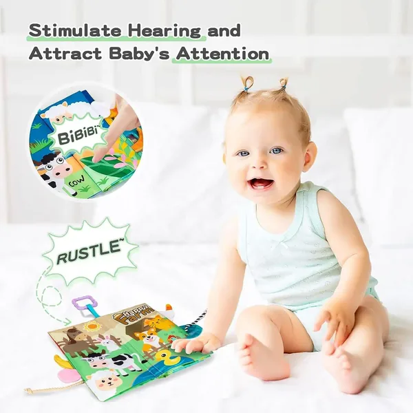 Soft Basy Baby Book Touch and Feel Baby Books Baby Memory Toys Sensory Learning Stroller Shower Funny Toys