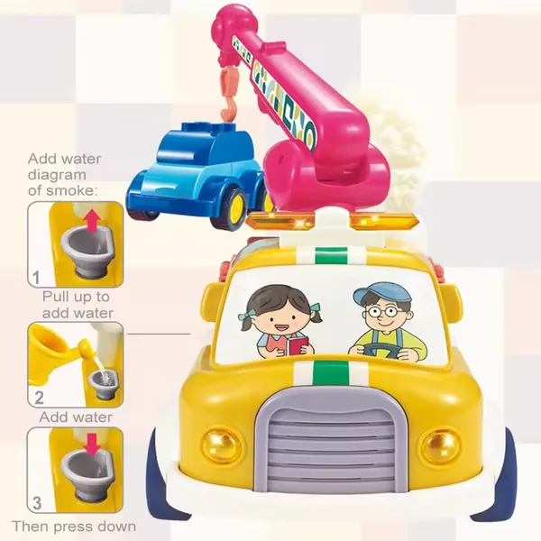 Spraying Rescue Trailer Children Building Blocks Toy Set Educational Toy Battery Operated Toy view 5