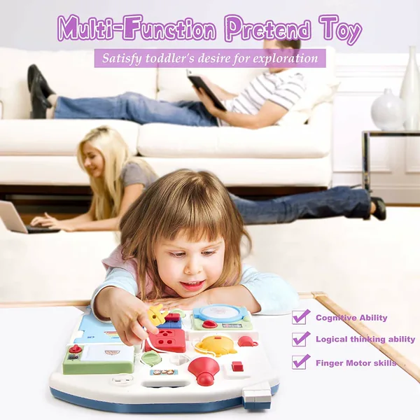 Home Appliance Montessori Busy Boards Book Toys Sensory Toy Musical Felts Busy Board for Kid view 4
