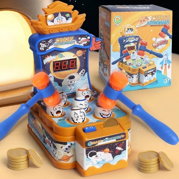 Whack Mole Game for Kids Pounding Toys Toddler Space Gopher Game With Light-up Toys view 6