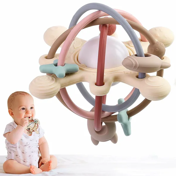 2023 NEW Soft Silicone Teether Montessori Toys Baby Rattle Toys Baby Chew Toys