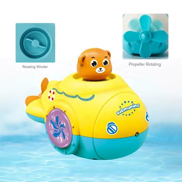 Kid Bath Toy Summer Bathing Toy Bathroom Water Spray Floating Boat Submarine Swimming Bath Toy for Kids view 3