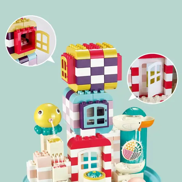 179PCS DIY Assembled Educational Toy Water Table Building Blocks Toy Set for Kids view 2