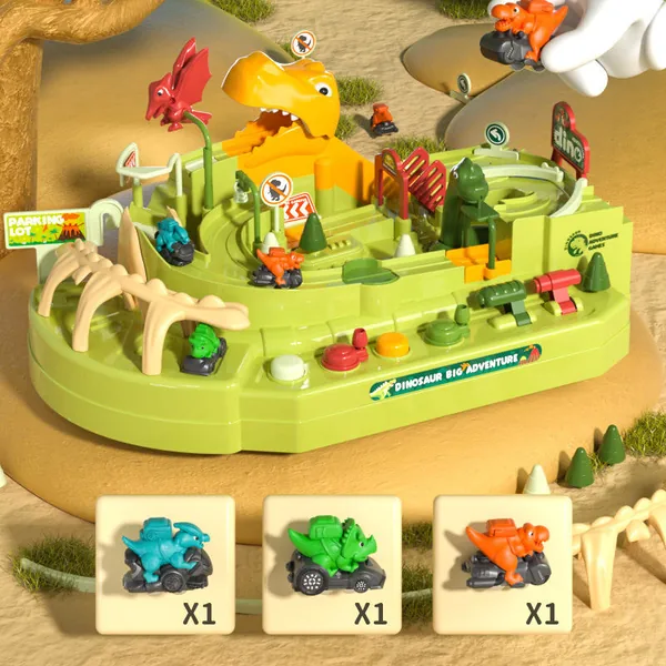 Dinosaur Adventure Game Toy Racing Puzzle Track for Kids Educational Playing