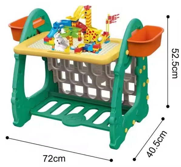 4 In1 Children 163PCS Building Blocks Toy Set with Kids Draw Table Pretend Play Toy Early Educational Toy view 8