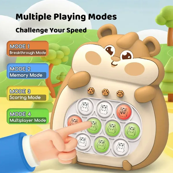 New Factory Price Quicks Pop Bubble Electronic Whack a Mole Relieve Stress Console Sensory Fast Push Puzzle Game for Kids view 4