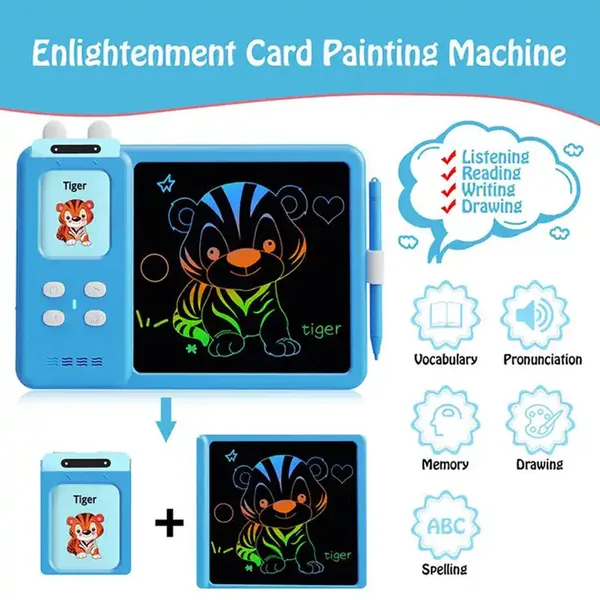 Hot Sale Kids Preschool Educational Plastic Toys 112 224 Sight Words Talking Flash Cards Animal Emotion Sight Words Games view 2