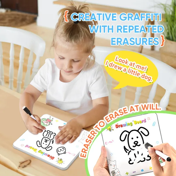 Kids Educational DIY Puzzle Toys Color Writing Board and Balance Ball Track Building Blocks Set of Drawing Board Toys view 6