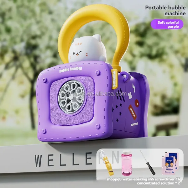 Kitten Machine Bubble Gun for Kids with Music Light-up Plastic Automatic Outdoor Toy Birthday Gift view 5