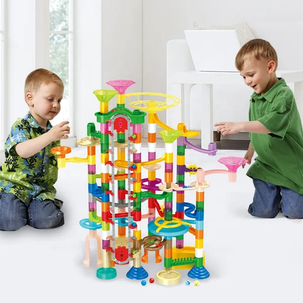DIY Educational Toys 236PCS Electric Marble Run Set with Different 14MM Balls Marble Race Run Toy