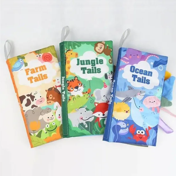 Baby Touch and Feel Cloth Soft Crinkle Books Early Learning Educational Toys With Multi-Color Soft Book view 2