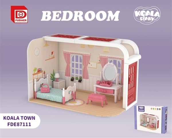 Kids Educational Toys DIY Kids Fun Plastic Diy Furniture Bedroom House Toy Furniture Model DIY Toy House