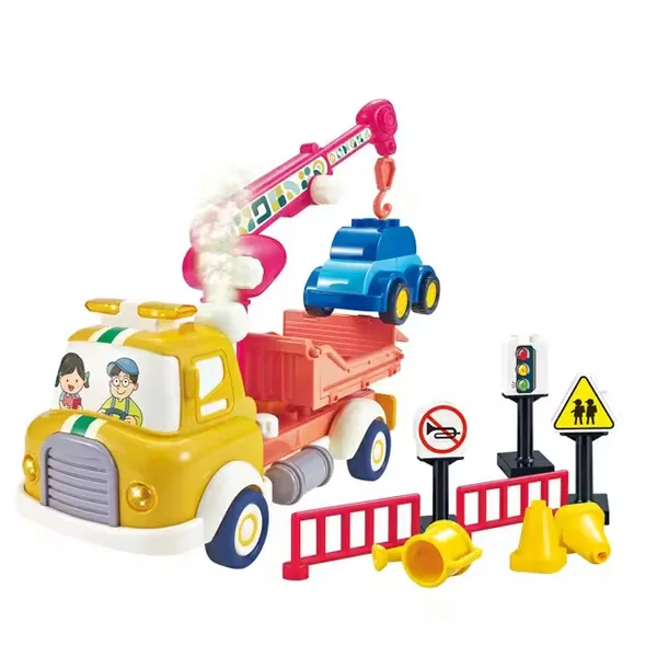 Spraying Rescue Trailer Children Building Blocks Toy Set Educational Toy Battery Operated Toy