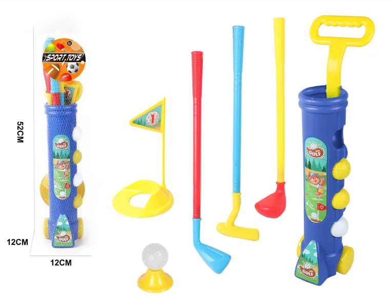 2024 Mini Golf Club Set Plastic Outdoor Exercise Toy with Golf Cart Sport Toy for Kids view 3