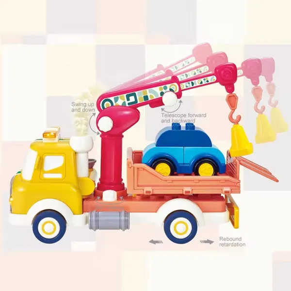 Spraying Rescue Trailer Children Building Blocks Toy Set Educational Toy Battery Operated Toy view 3