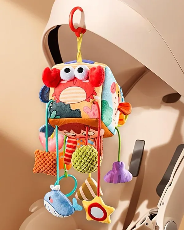 Baby Educational Toys Montessori Ocean Soft Cloth Cube Fabric Sensory Activity Cloth Block for Kids