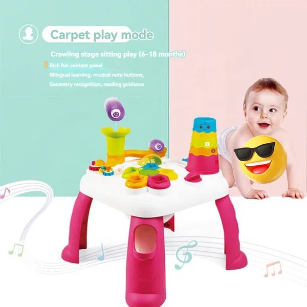 Electric Function Developing Educational Toy Baby Learning Game Table Busy Board with Music view 5