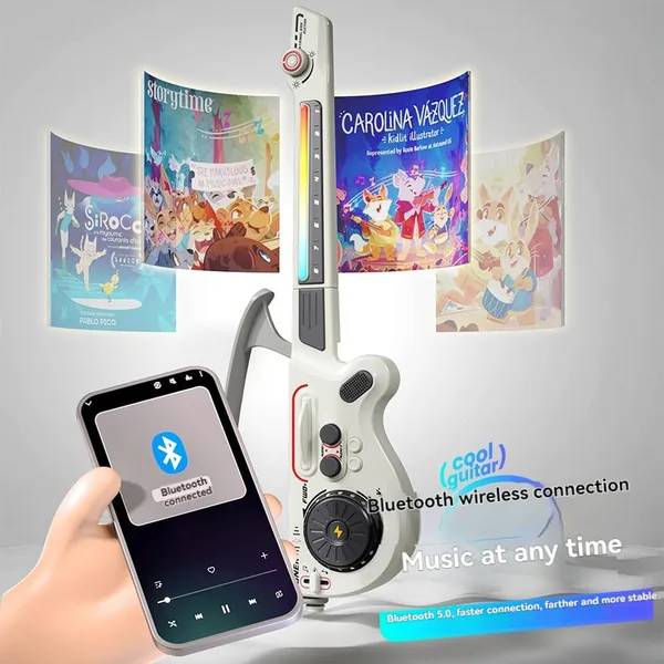Multifunctional Foldable Travel Guitar with Quick-Learn ABS Material for Beginners-Musical Toy for Kids Cps COLOUR BOX Packaging view 7
