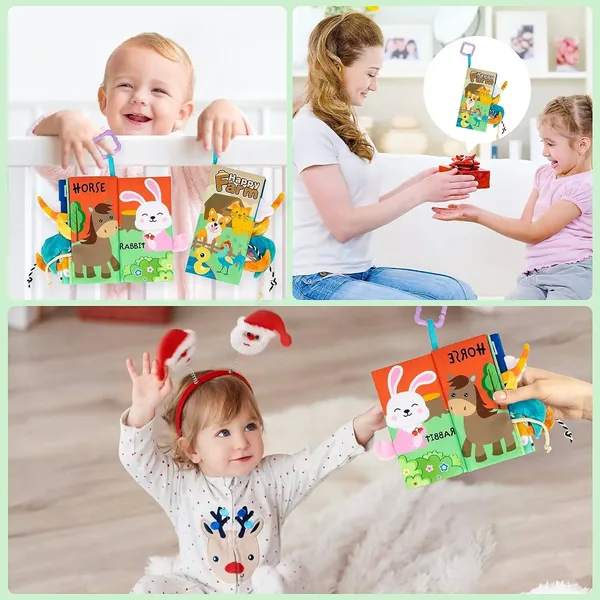 Soft Basy Baby Book Touch and Feel Baby Books Baby Memory Toys Sensory Learning Stroller Shower Funny Toys view 2