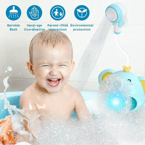 Bath Bubble Machine Baby Elephant Bubble Bath Toy Maker for the Bathtub view 2