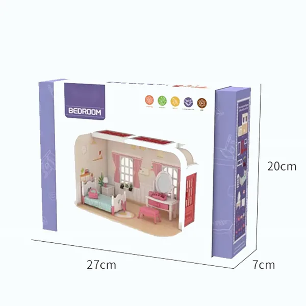Kids Educational Toys DIY Kids Fun Plastic Diy Furniture Bedroom House Toy Furniture Model DIY Toy House view 2