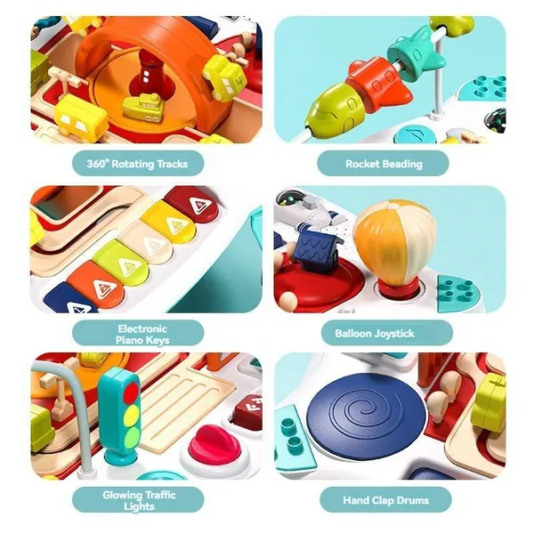 Electric Baby Learning Game Table Busy Board for Family Fun Developing Educational Toy view 4
