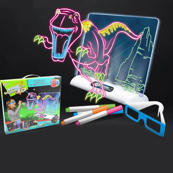 Customs Educational Toys Baby Toys Creative Plastic DIY Magic Children's Drawing Board 3D for Kids Waterproof Painting Pad Board view 4