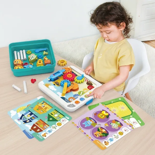 Baby Early Educational Toys Multifunctional Portable Montessori Exploration Learning Machine for Children view 2