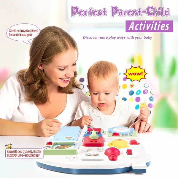 Home Appliance Montessori Busy Boards Book Toys Sensory Toy Musical Felts Busy Board for Kid view 3