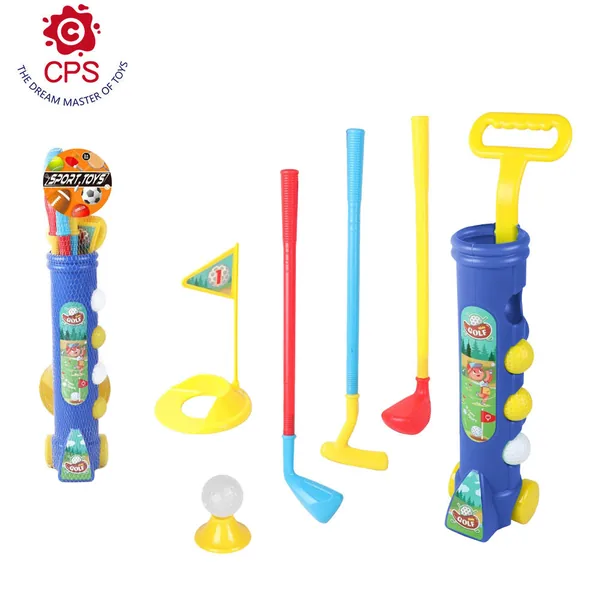 2024 Mini Golf Club Set Plastic Outdoor Exercise Toy with Golf Cart Sport Toy for Kids view 5