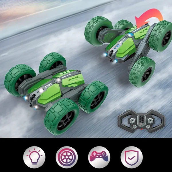 Double Sided 360 Rotating RC Car Music-Light-Up Outdoor Toy Remote Control Car Stunt Truck view 5