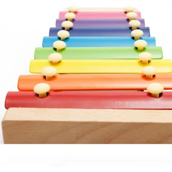 Children's Educational Wooden Handbell 8-tone Colourful Musical Toy view 2