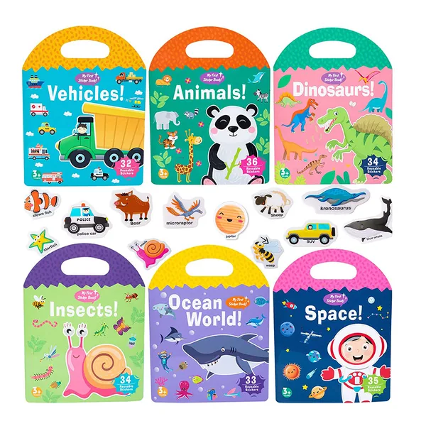 2023 Portable Jelly Sticker Quiet Book Montessori Busy Book Educational DIY Learning Toys view 2