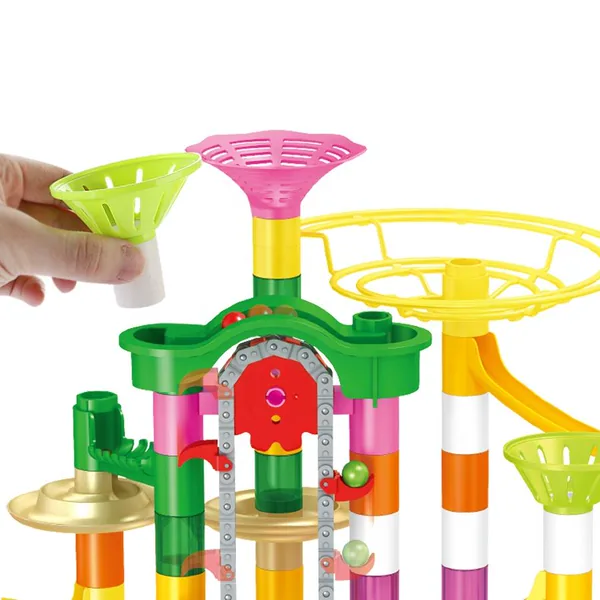 DIY Educational Toys 236PCS Electric Marble Run Set with Different 14MM Balls Marble Race Run Toy view 4