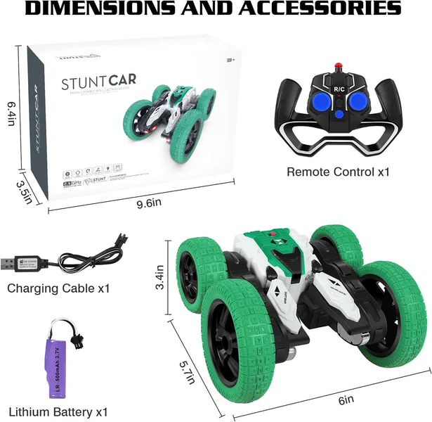 Stunt RC Car Double-Sided Rotation 360 Flips 4WD Electric Remote Control Car Indoor Outdoor Car Toy