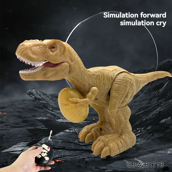 New Walking Dinosaur Toys for Kids RC Toy Animals Electric Forward T-rex with Egg Battery Operated view 3