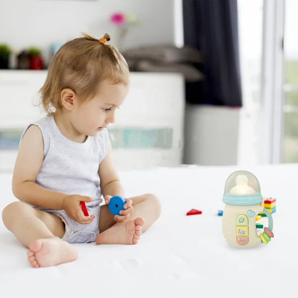 Story Machine Musical Toys Cute Baby Bottle Light-up Toy Feeding Bottle Toy with Music Newborn Rattle view 2