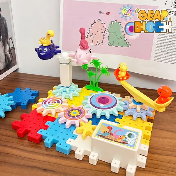 Dinosaur Toy Electronic Building Blocks Toy Set 42PCS with Sound and Light view 5